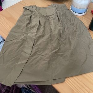Olive midi skirt